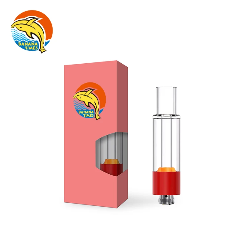 2021 top selling 510 cartridge empty 1ml vape oil cartridge Banana Times AG02 glass cartridges with packaging