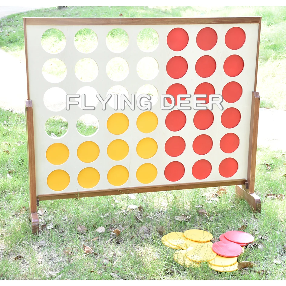 Outdoor garden game Diy education toys life size giant 4 connect in a row with butterfly