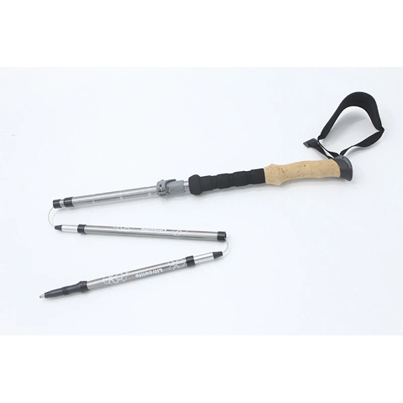 Folding Trekking Poles Collapsible Carbon Fiber Quick Lock Alpenstock Walking Sticks With EVA Grip for Hiking Climbing