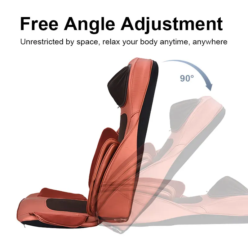 Full Body Shiatsu Massage Chair Back Pain Relief Seat Red Light 3D Kneading Massage Cushion For Home Office Chair Car Seat