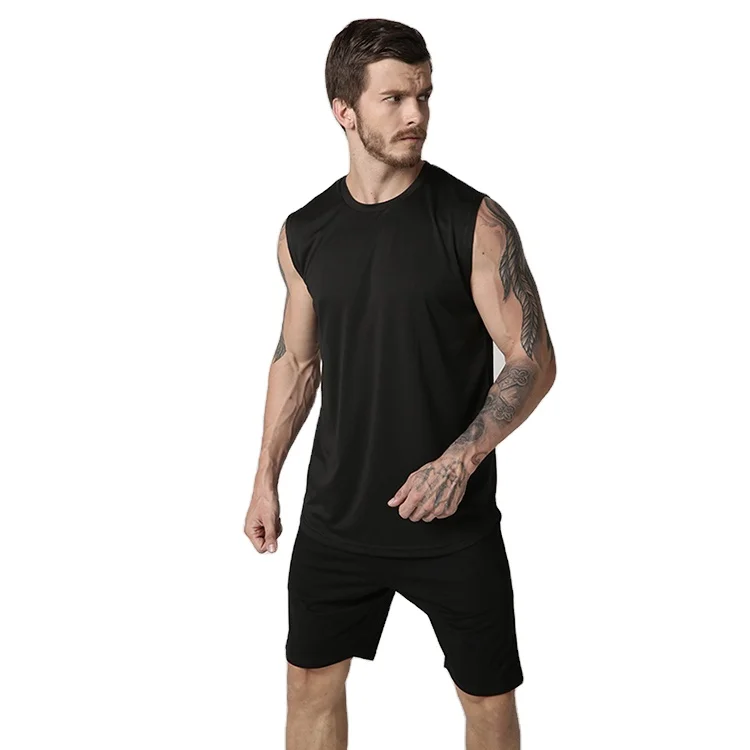
wholesale plain sleeveless tshirt men bodybuilding tank top 