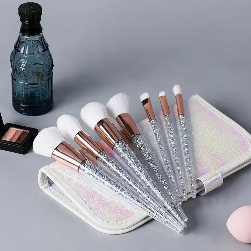 Коническая Хрустальная ручка прозрачная ручка Косметическая Кисть для макияжа