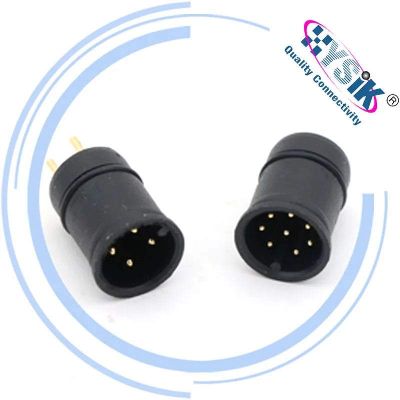 M12 4 position plug bulkhead connector male female flange connector for automation