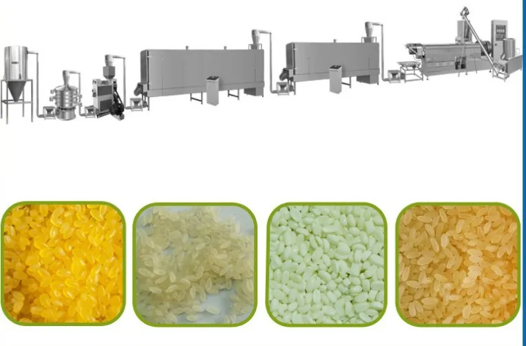 Automatic industrial fortified rice processing machine with 500kg/h capacity