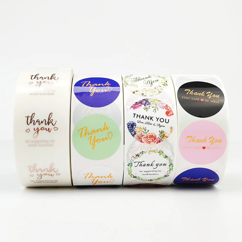 logo printed label sticker paper thank you for supporting my small business sticker