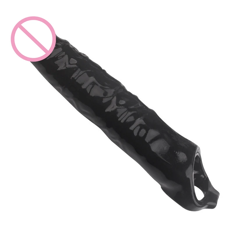 Realistic Condom Reusable Penis Sleeve Enlargement Condoms Male Cock Extender Dildo Enhancer Intimate Goods Sex Toys for Men