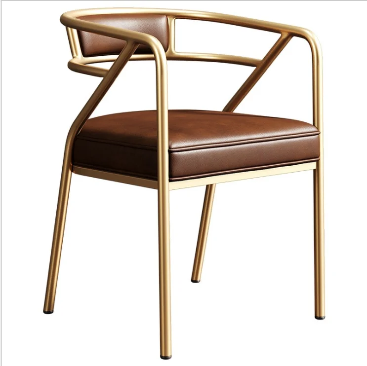 Net red personality light luxury bar sing dining chair milk tea shop leisure chair simple iron art hotel bar restaurant single