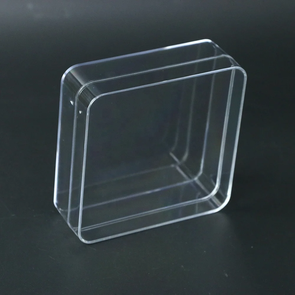 Custom square transparent plastic acrylic box for displaying plastic jewelry packaging box
