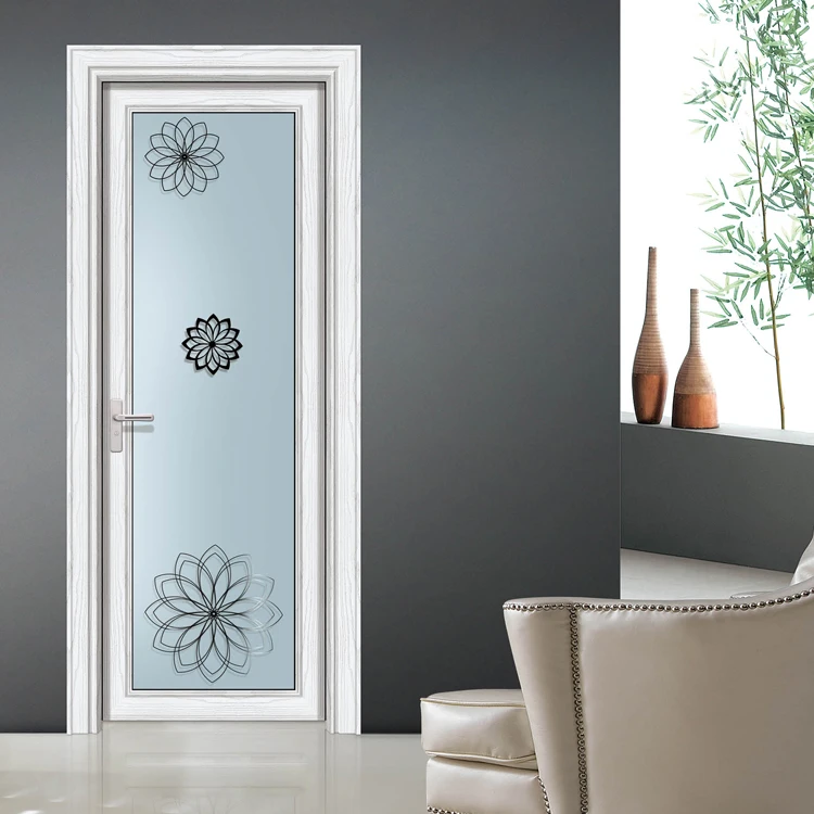 Economic price double glazed casement door for bathroom toilet door swing door