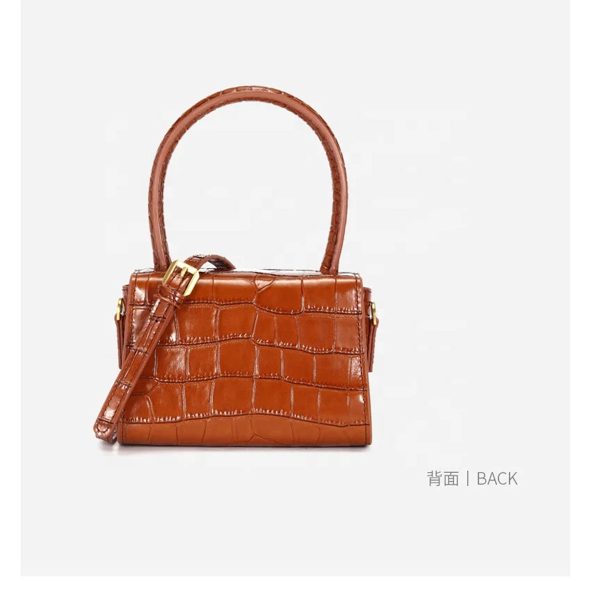 Crocodile Leather Cute Women Hand Bags Mini Clutch Bag High Fashion Crocodile  Evening Handbags