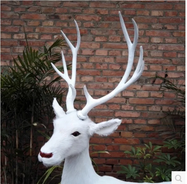christmas reindeer outdoor decorative white deer realistic plush toy sika deer