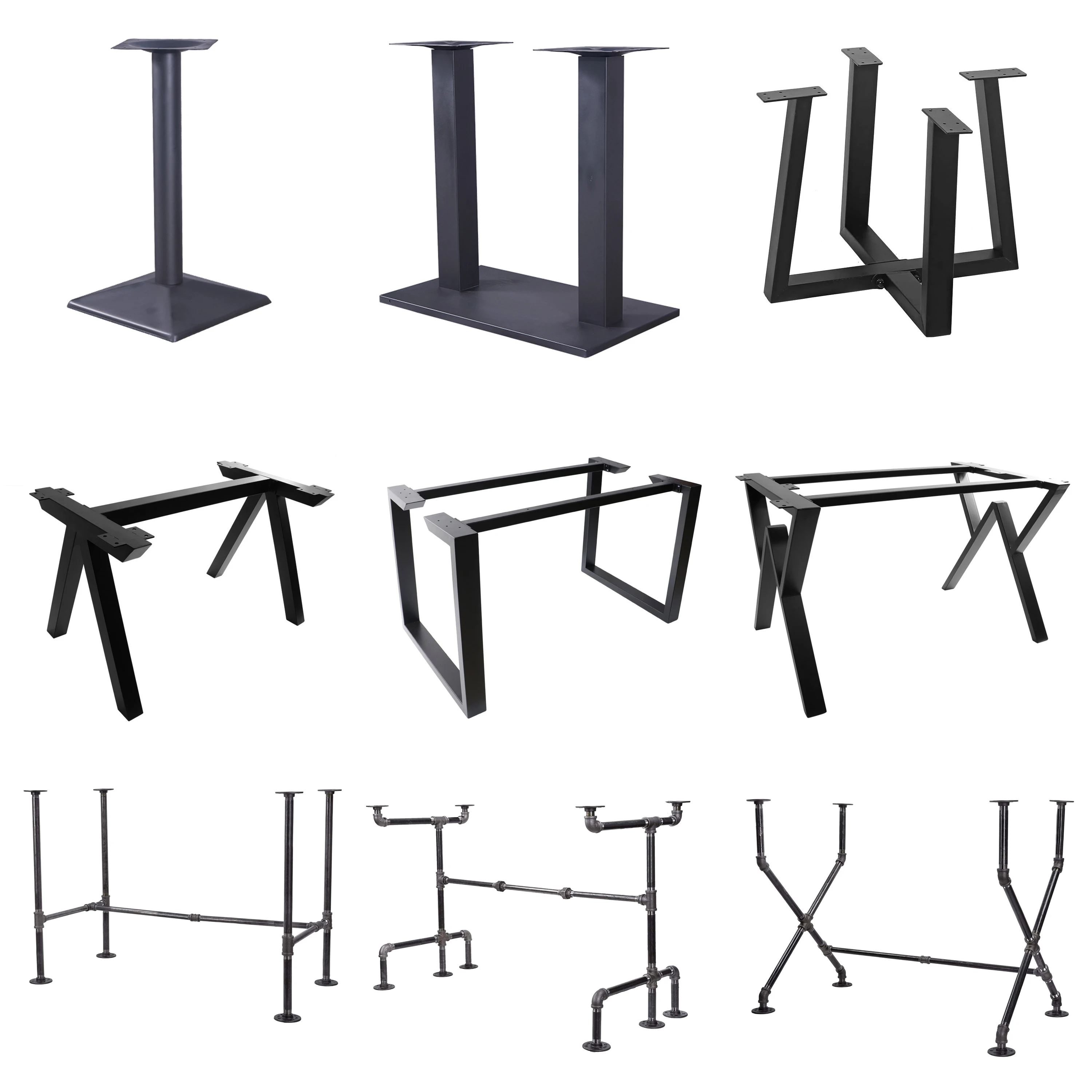 Table Bases Wrought Steel Round Coffee Dining Industrial Restaurant Furniture Frames Legs Cast Iron Metal Table Bases For Table