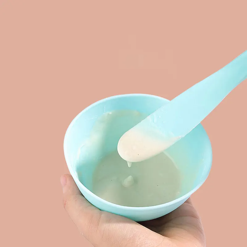 Factory Sell Mask Brush Facial Care Set 5pcs Mask Spatula Silicone Mask Bowl Brush Hair Cleaning Measuring Spoon Set