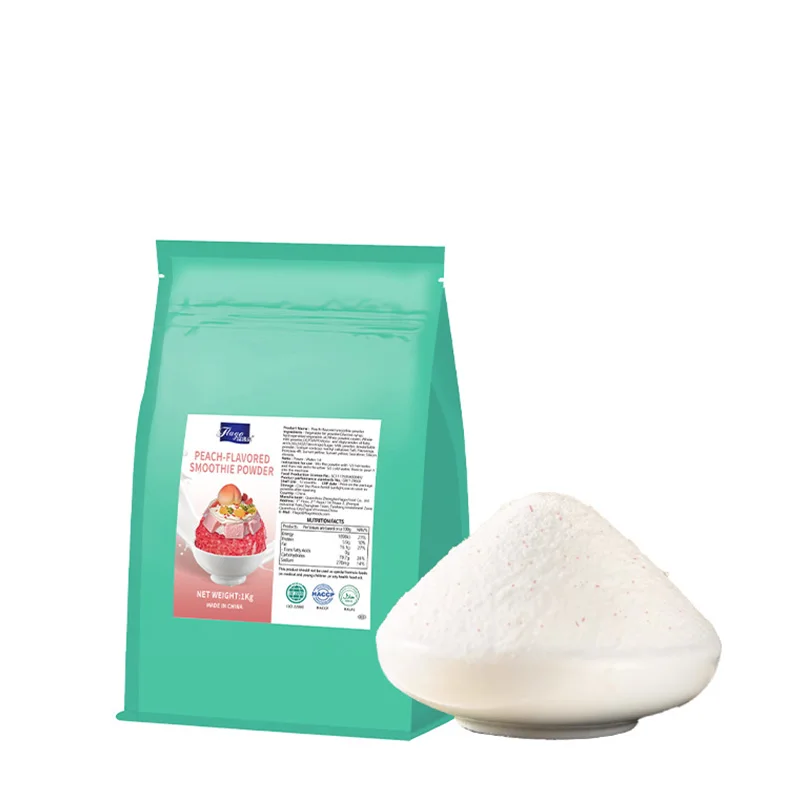 Flago Wholesale Delicious Peach-flavored smoothie powder  Snow Ice Powder Sugar Ice Cream shaved ice supplies