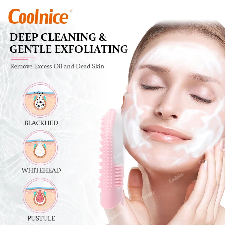 2 в 1 силиконовая щетка для глубокой очистки кожи лица и