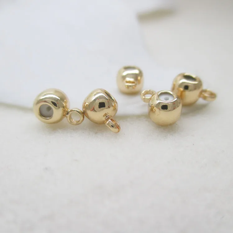 Wholesale 24K Triple Gold Plated silica gel spacer beads conector for making bracelet necklace jewelry