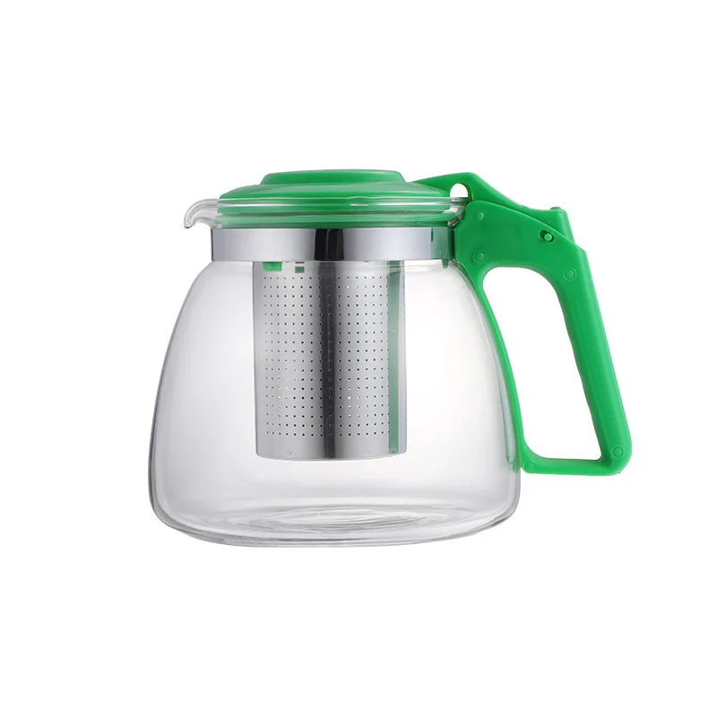 900ml Transparent glass teapot heat resistant glass tea pot with infuser