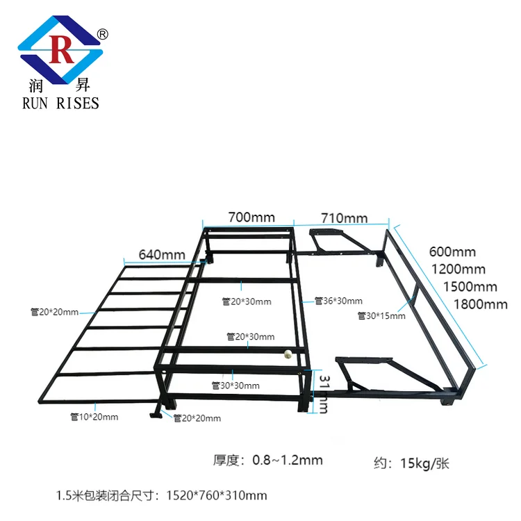 Multifunctional furniture frame metal black sofa bed frames for sale C88
