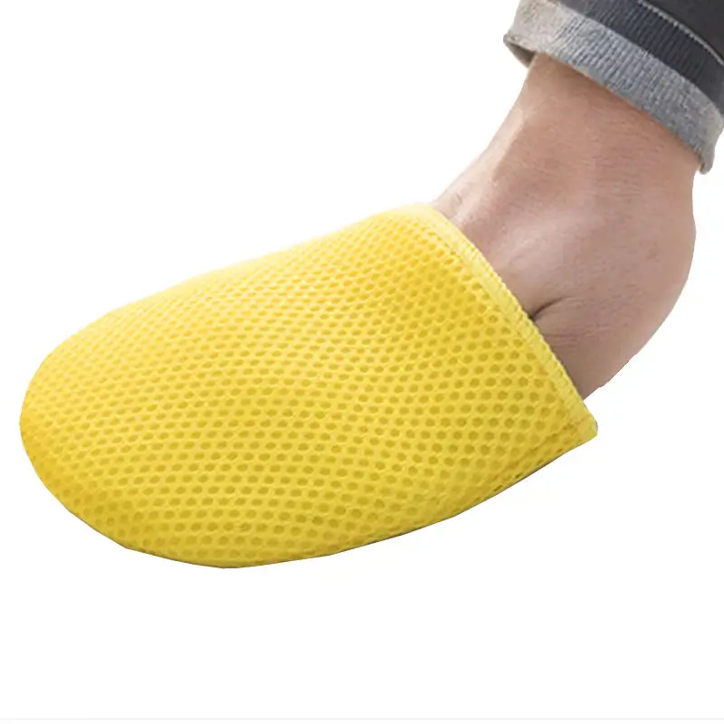China market wholesale Soft durable microfiber mini car auto hand wash cleaning mitts