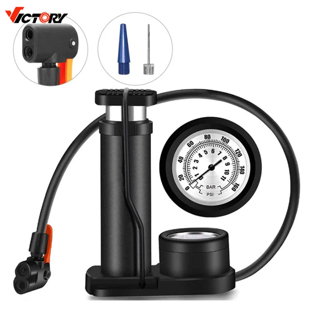 Online Best Service with Gauge Extendable Portable Bicycle Mountain Bike Cycling High Pressure Pump