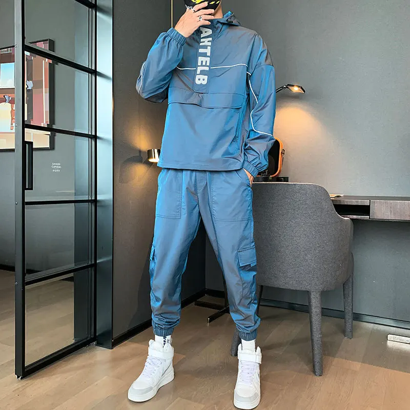 Wholesale custom logo sublimation reflective slim fit sports psg mens sportswear tracksuit