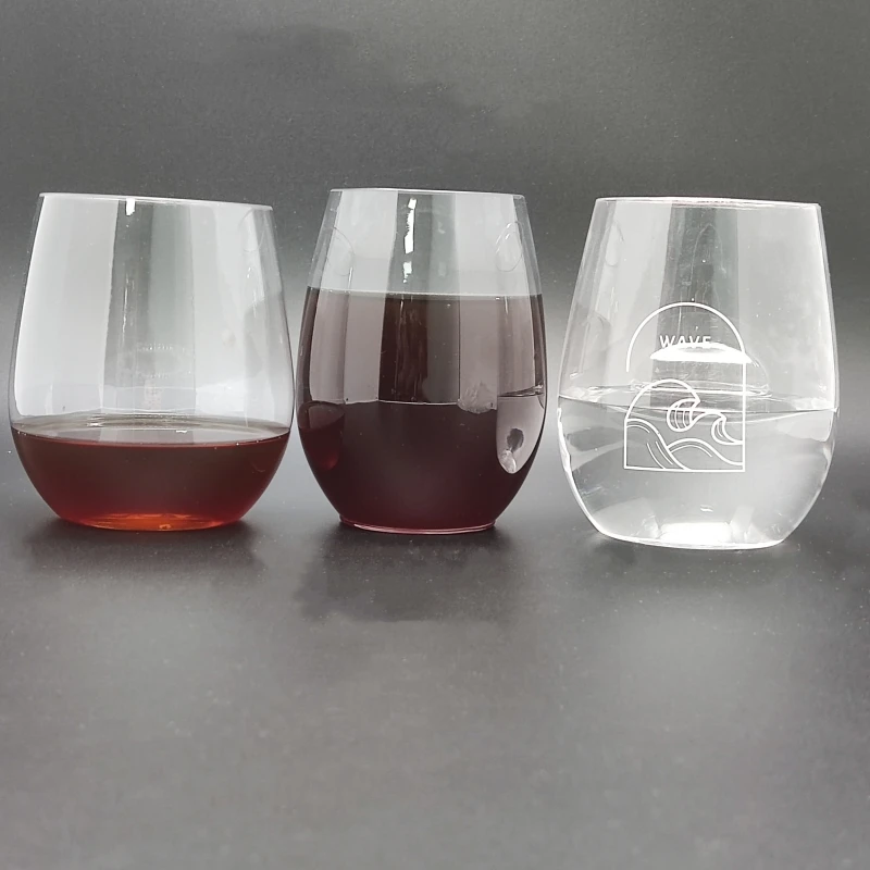 2/5/6 Oz Ps Plastic Wine Glasses Disposable Cup for Dessert and Drink