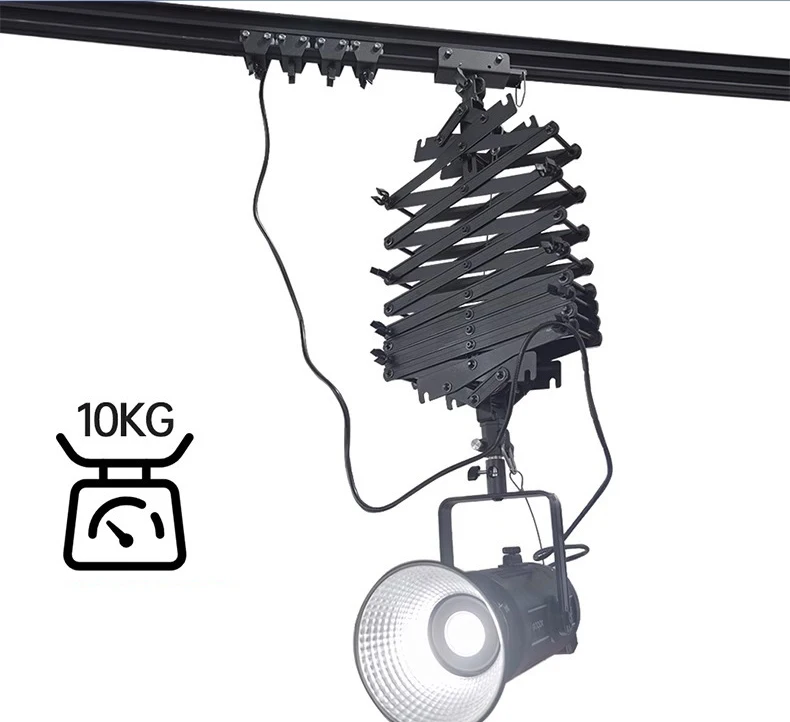 Photo Studio Ceiling Rail Track System with Pantograph for Supporting Photo Video Light, Flashlight, Spot light