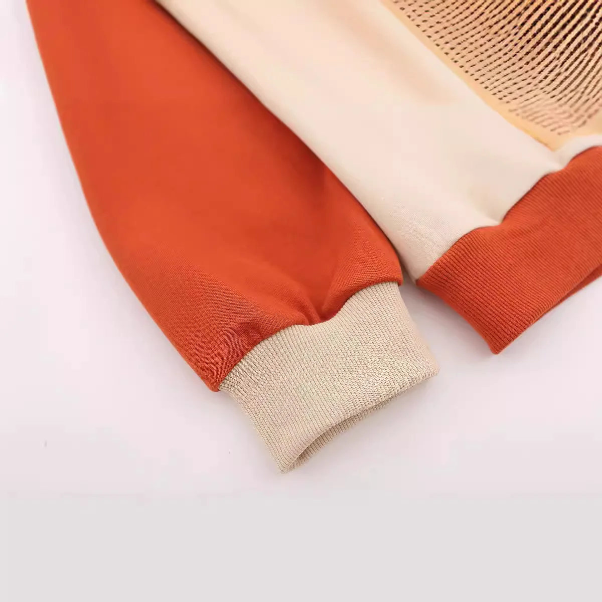 Digital direct print hoodie jumper custom fashion cotton hoodie for men and women off shoulder red orange rope coat