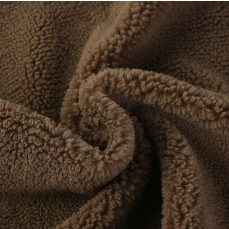 Изготовленная на заказ мягкая ткань из плюшевого меха boucle sherpa 100 полиэфирная флисовая вьющиеся меховые ткани для игрушек или пальто