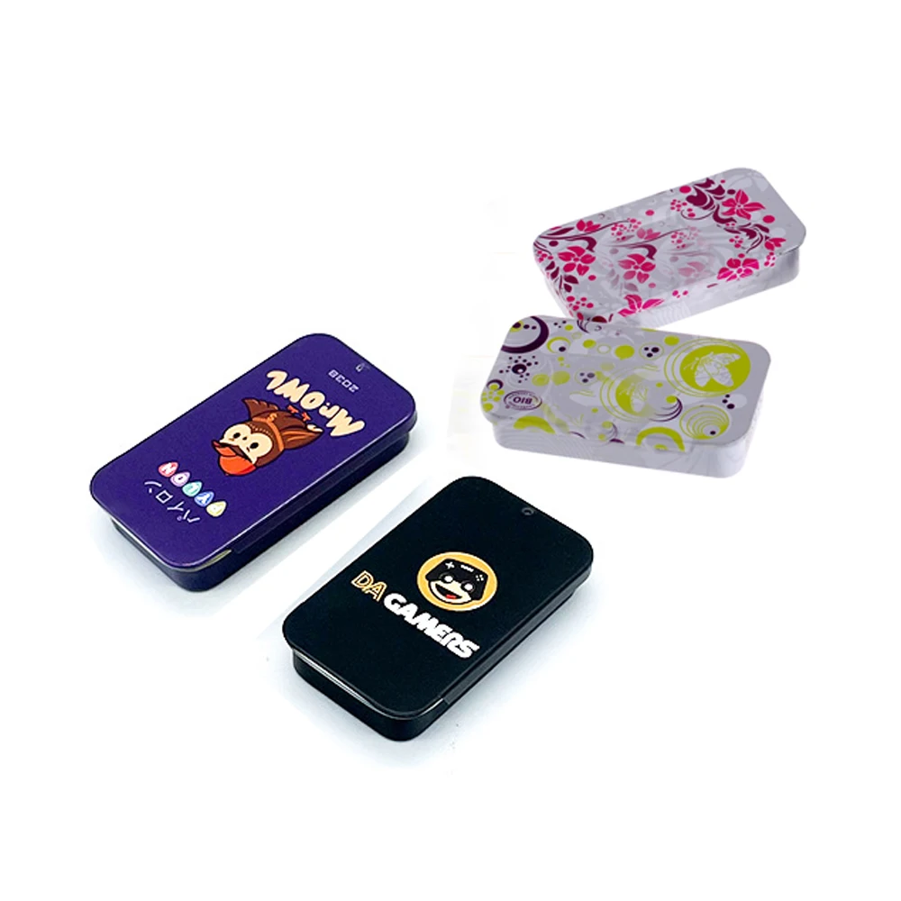Finger Sleeve Mobile Game Storage Box Slide Balm Solid Mobile Game Powder Empty Iron Box Push-pull Tin Box Finger Sleeve Storage