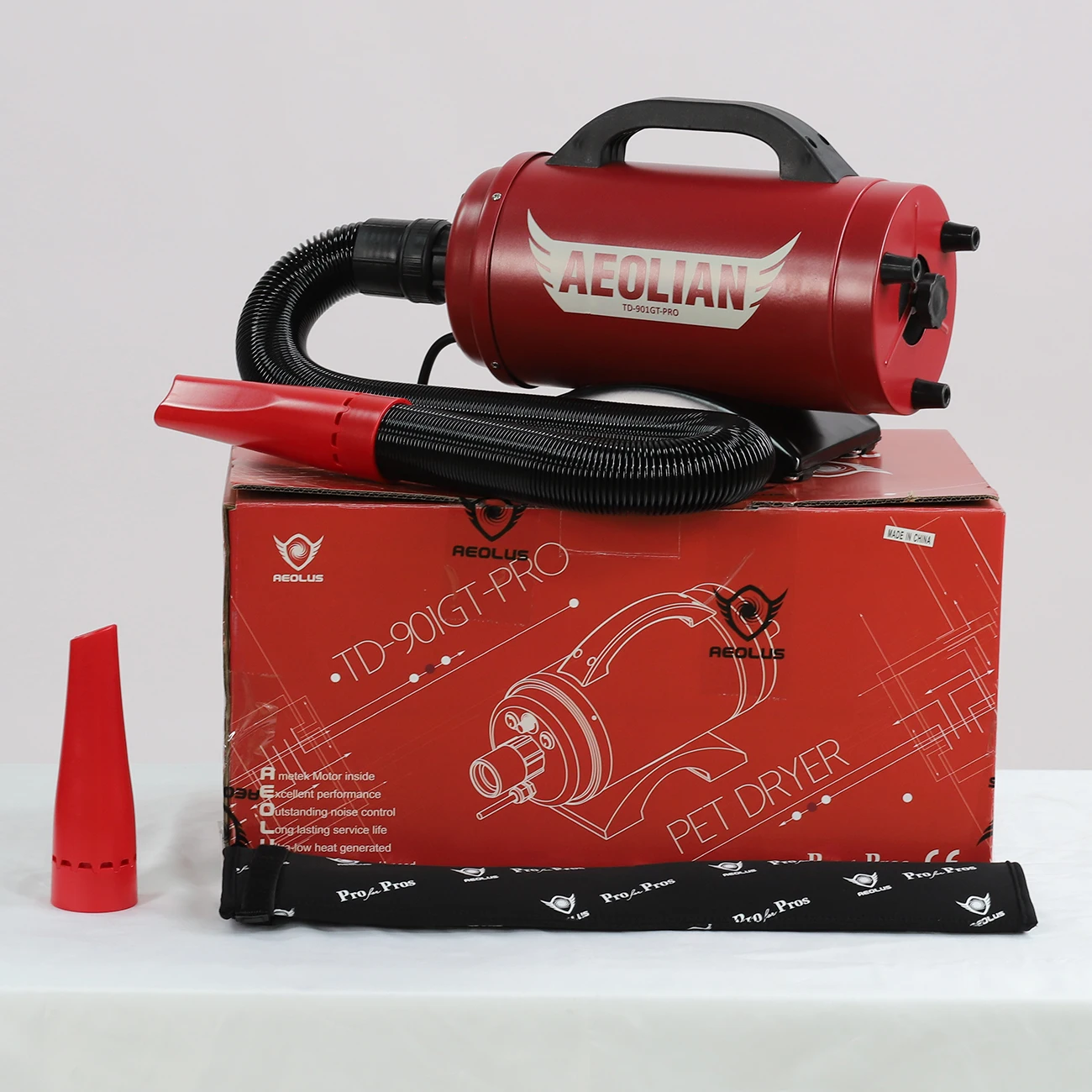 Adjustable Speed Dog Pet Hair fast quick drying grooming Dryer TD-901GT-PRO AMETEK Motor Water Blower