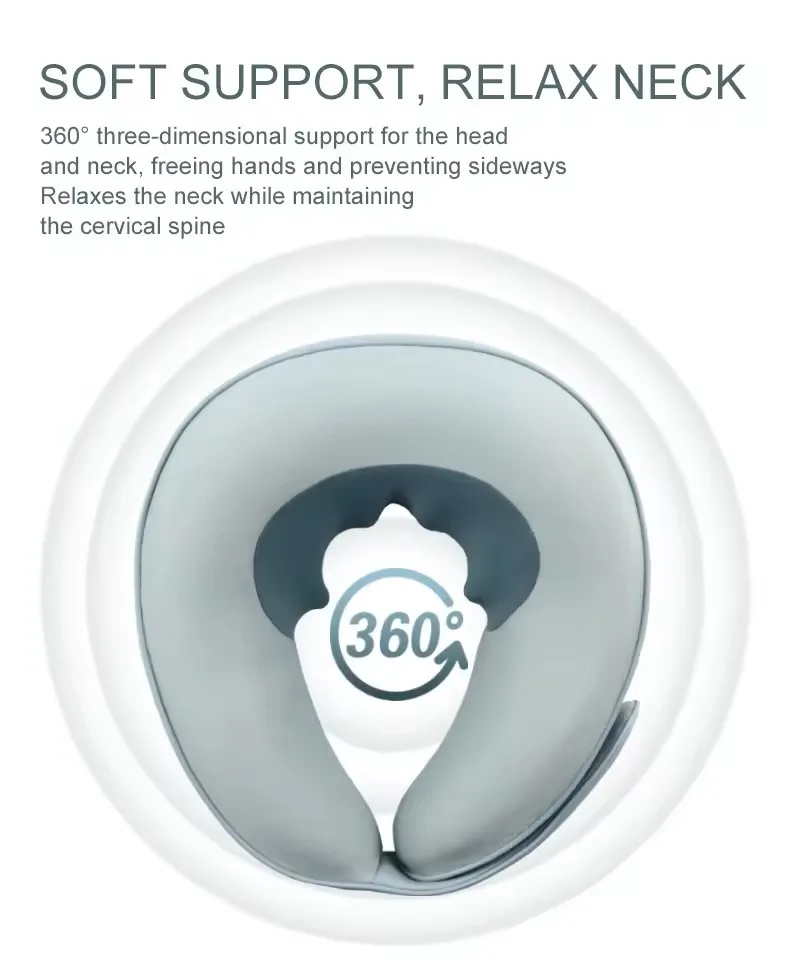 4 Key Travel U-shaped Pillow Neck Massager Electric Vibrating Home Use Cervical Soft Neck Shoulder Massage Pillow