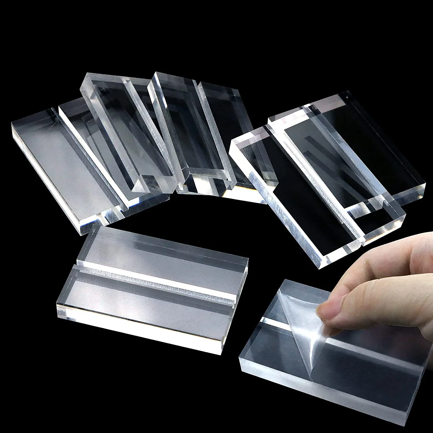 Gaojian Acrylic Sign Stands Clear Place Card Holders Table Number Stands Card for Wedding Party Events Office Business Meeting