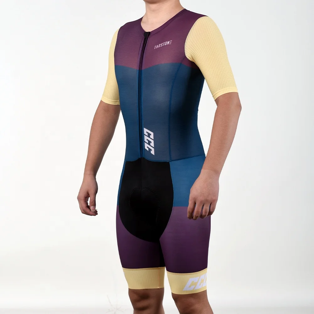 Tarstone ODM Aero Race Cutting Design Colourful Cycling Skin Suit Breathable Bike Speed Suit Bespoke Cycling Triathlon Suit