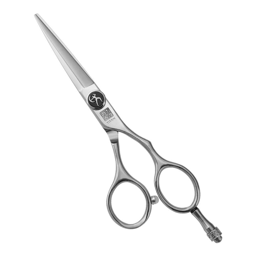 Titan professional hair scissors serrated blade hair scissors barbering beauty salon tools beard ball screw