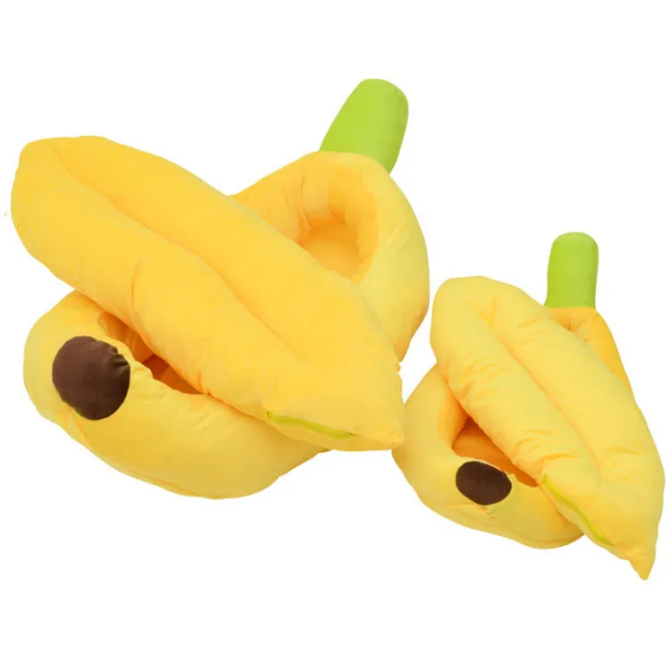 Creative design factory direct sales pet supplies banana shape kennel house keeping warm dog cat bed nest