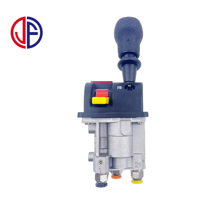Low cost tipping truck use pneumatic control cab control valves/joysticks