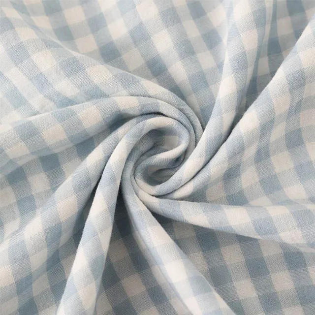 Fast Shipment 40S 105gsm Gingham Check Fabric 100% Cotton Tartan Design Yarn Dyed Fabric For Clothing