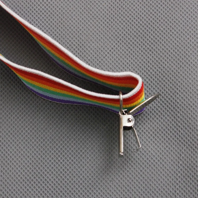Подтяжки радужные мужские, подтяжки для брюк, носков, пояса, рубашек, праздничные подарочные