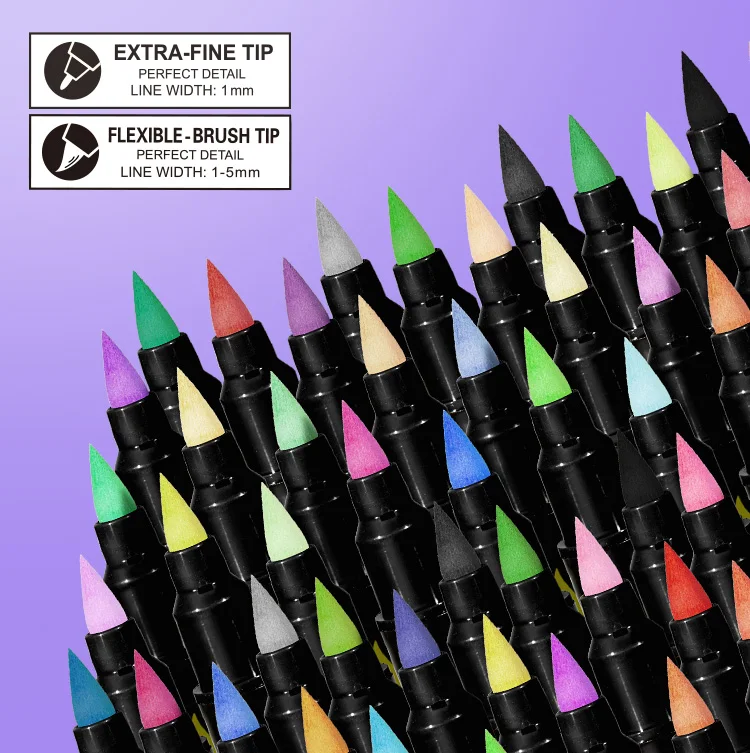 Set Of 12/24/36/48/60 New Acrylic Paint Marker Dual Tip Shiny Colors None Toxic With Good Price