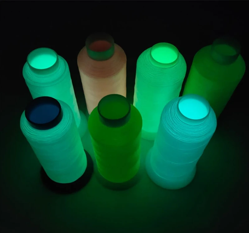 
180G 5000M 150D/2 Waterproof Sewing Polyester Glowing Yarn Luminous Thread Glow In The Dark 