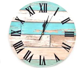 3D DIY Quartz Clocks Vintage Rustic Wooden Wall Clock Antique Shabby Retro Watches Home Kitchen Room Decoration Living Room