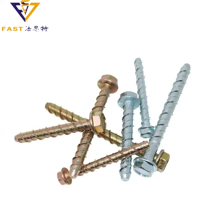M6M8M10M12 frame fixing screws for structural fixing, stainless steel hexagonal head concrete anchor screws