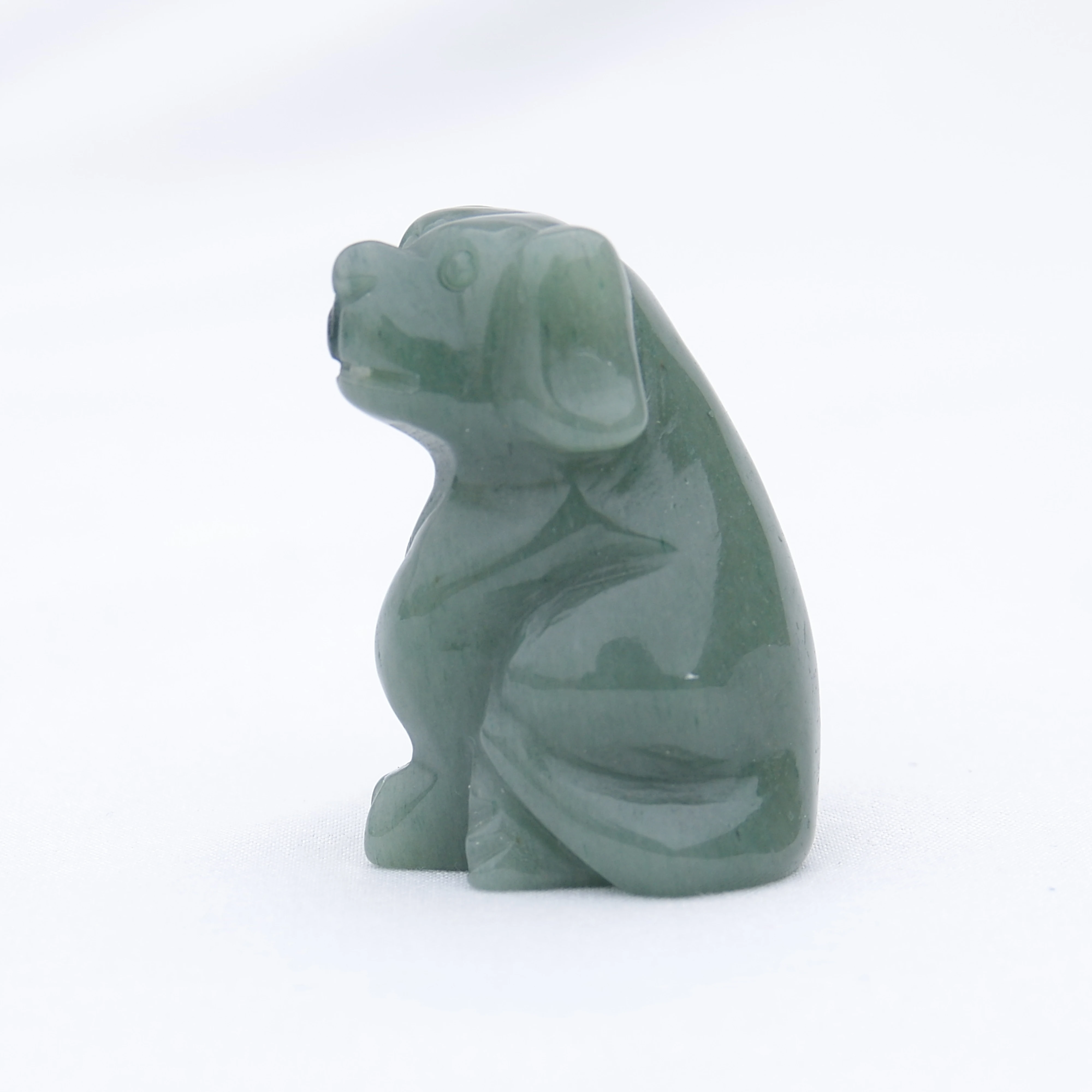 Wholesale crystal zodiac dog original stone natural ornaments natural green  office decoration small ornaments
