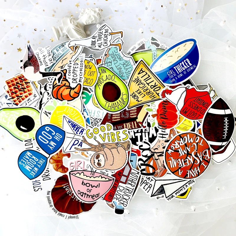 67PCS/BAG Vine Avocado Stickers Pack for Water Bottle Laptop phone Luggage Guitar for Teen Girls Kids