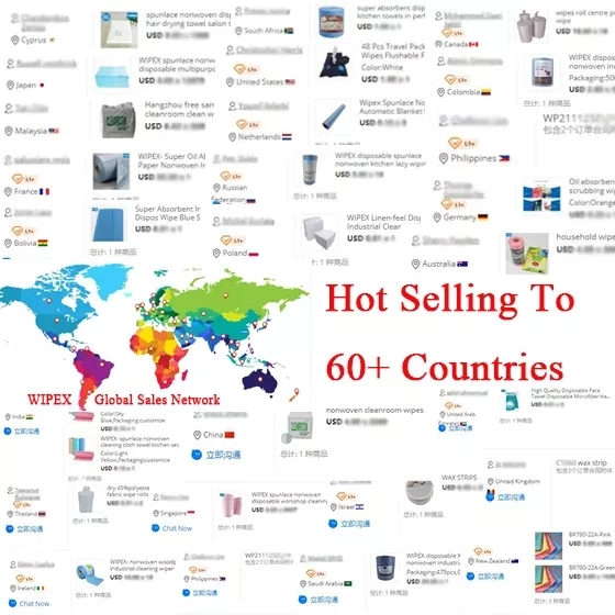 Wholesale Non Woven Jumbo Rolls Fast Food Store Cleaning Wipes Disposable Rag Cleaning Wipes In Brazil