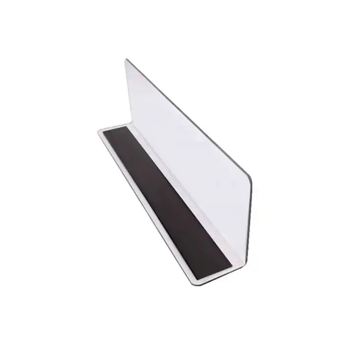 Iplusmile L-Shaped Acryl PET PC PS Plastic Cabinet Shelves Supermarket Clear PVC Shelf Divider with Magnetic for Organization