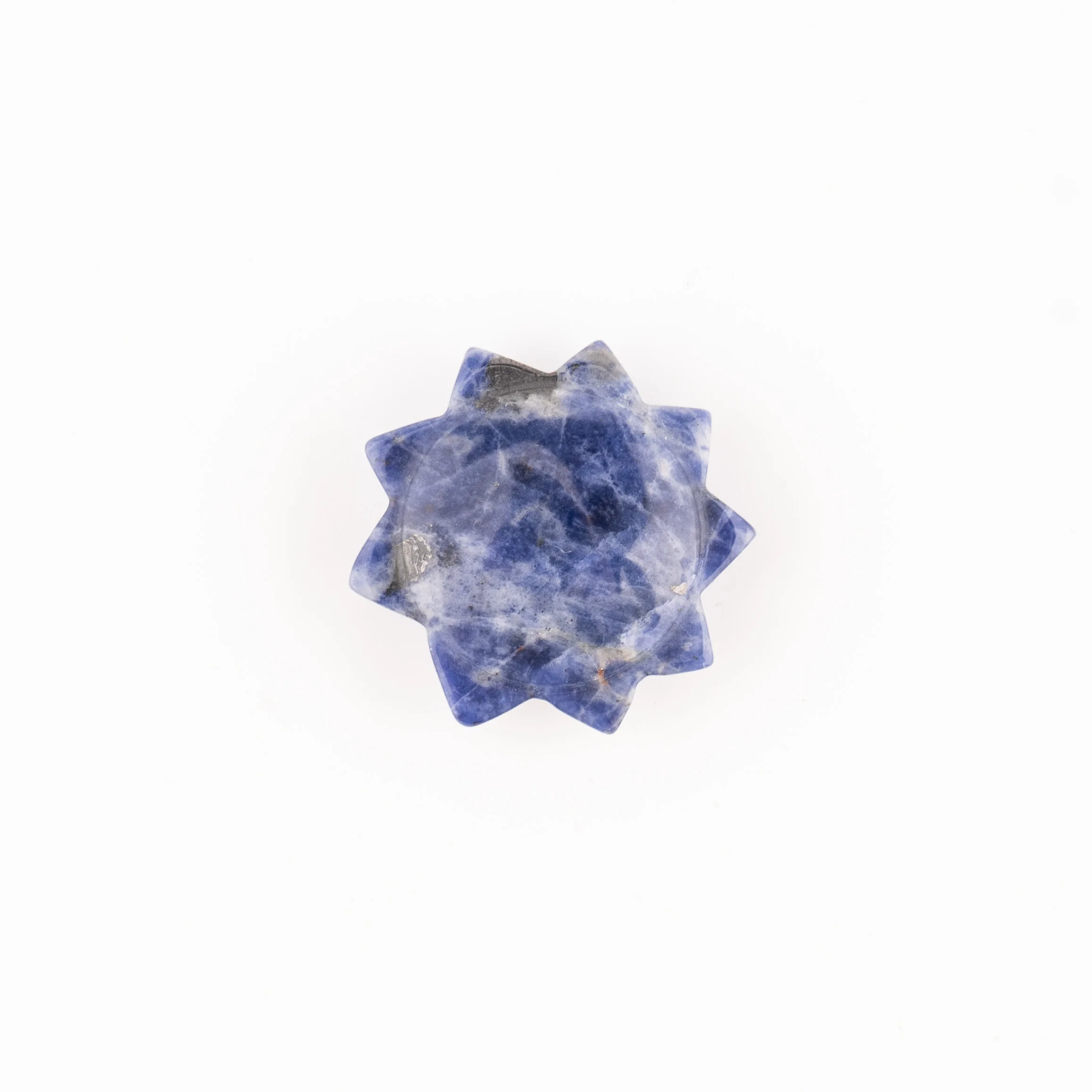 BZ JADE TIFA Factory Wholesale High Quality Natural gems carving Sodalite Little sun 30mm Sun jewelry for Craft Supplies & Gifts