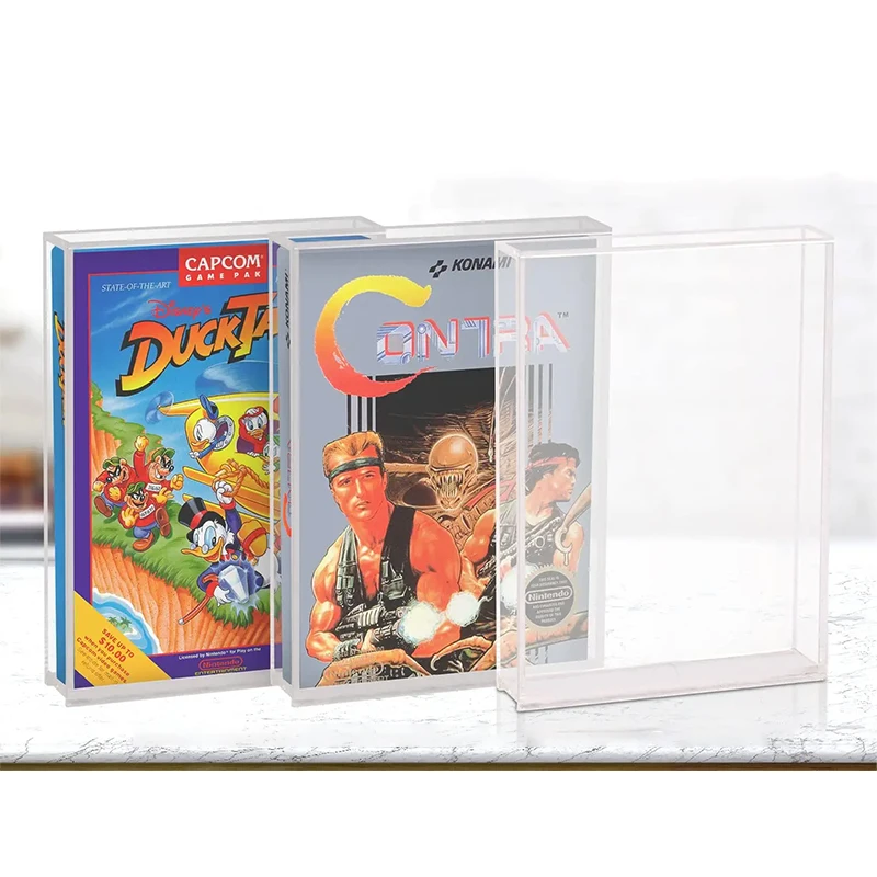 Acrylic video Game Box Display Case Box Custom Clear Acryl Case Switch DS GameBoy NES SNES N64 GameCube Case