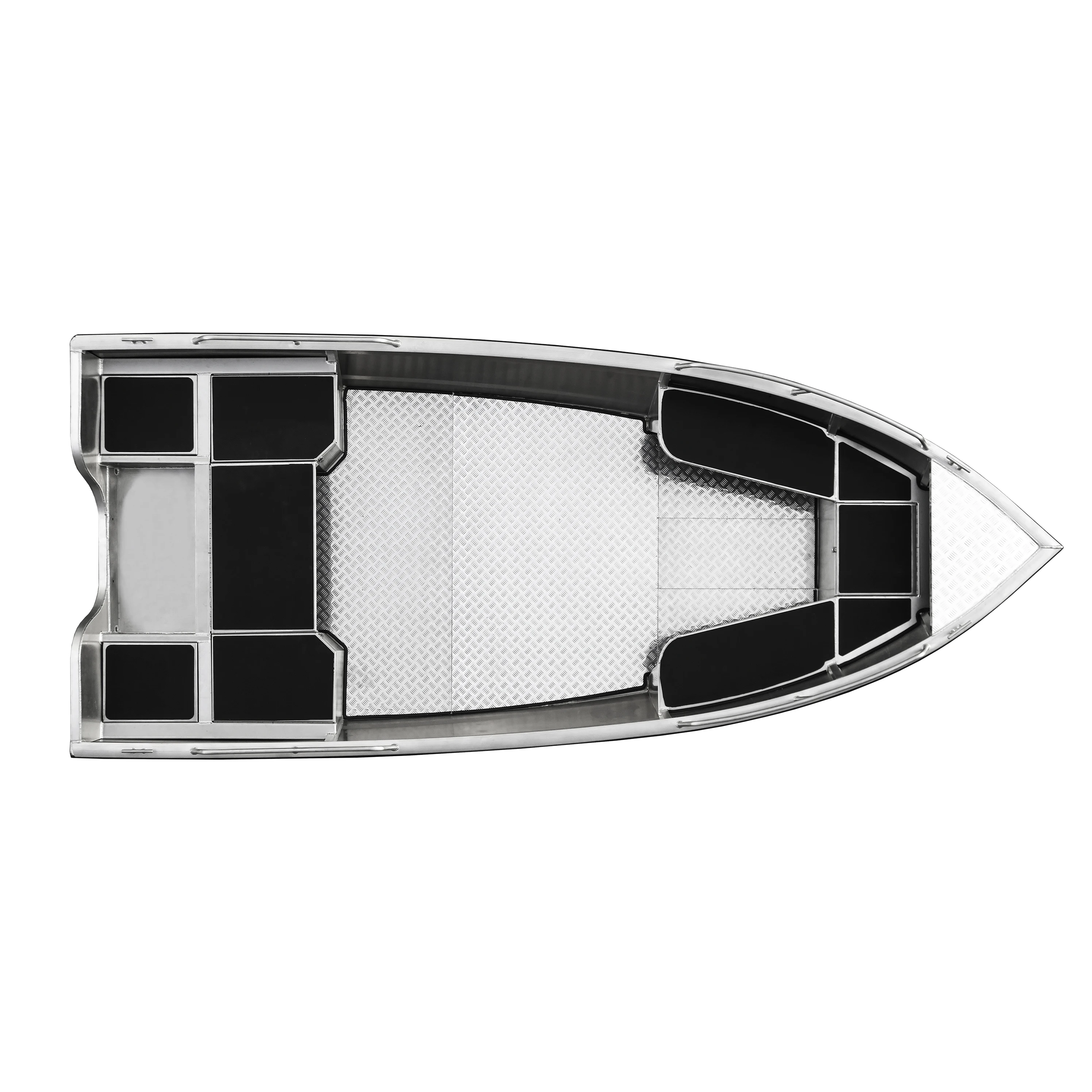 Factory Price Small Lake Freshwater River Welded Aluminum Fishing Boat For Sale A500